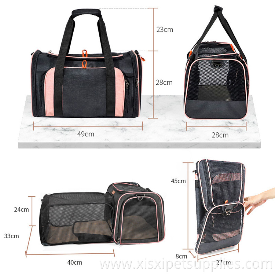 Portable Pet Travel Carrier Bag Traveling Locking Safety Zippers Pet Cage Bag Dogs or Cats folding fabric pet dog cat carrier